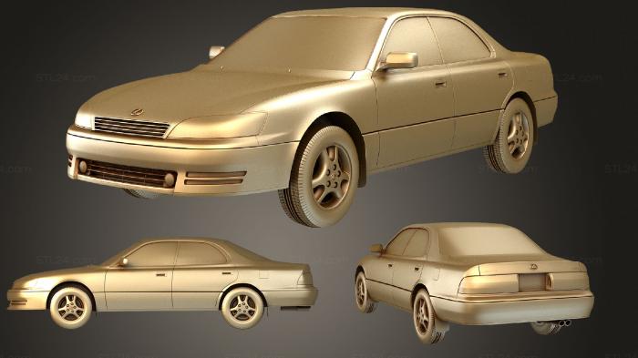 Автомобили и транспорт (Lexus ES (Mk2) 1992, CARS_2251) 3D модель для ЧПУ станка